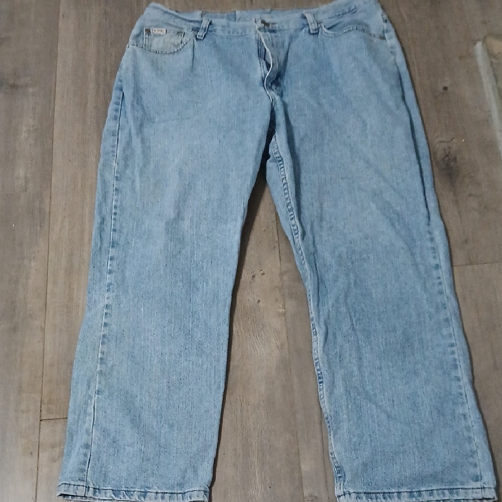 Riders Womens Size 18p Light Acid Wash Straight Leg Jeans